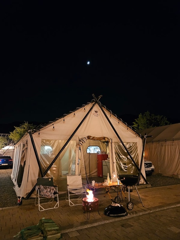 춘천/여행] 강변 바람과 불멍, 여유를 만끽한 리버위드 글램핑...