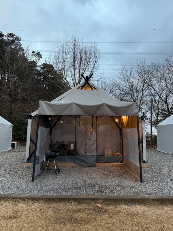 광주 근교 불멍 가능한 겨울 글램핑 추천 장성 슬로우위켄드