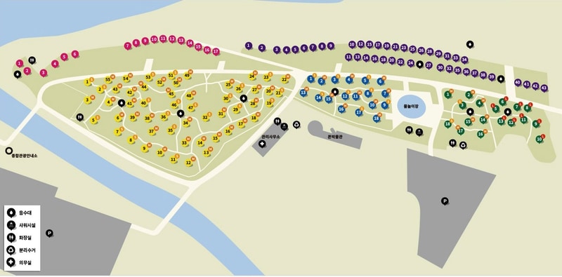 금은모래 캠핑장 배치도 1