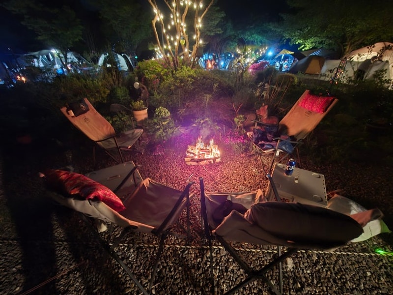 가평 유명산 캠핑장- 들꽃여울캠핑장..벚꽃..애견동반