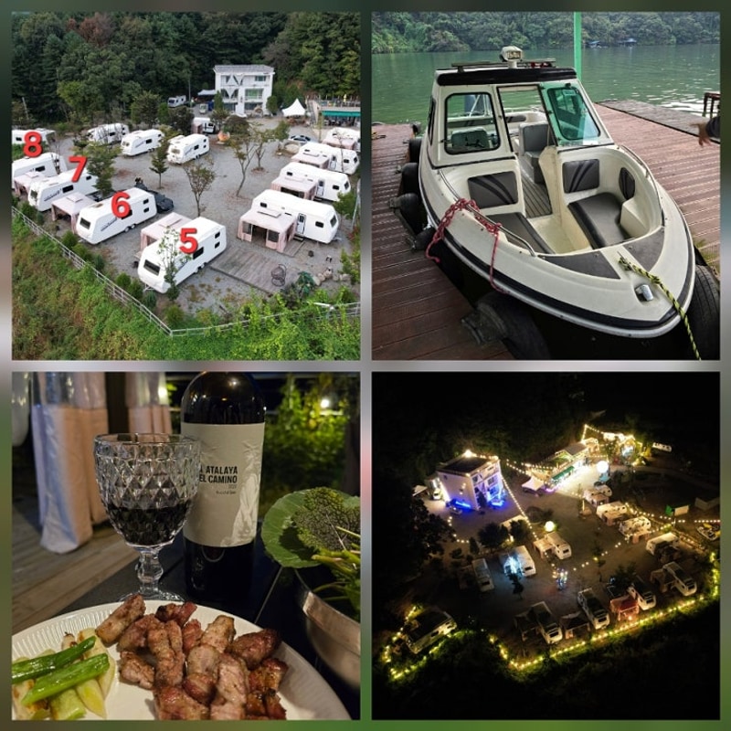 춘천 카라반 캠핑장 힐링브릿지캠프 / 수상보트 및 1박2일 후기