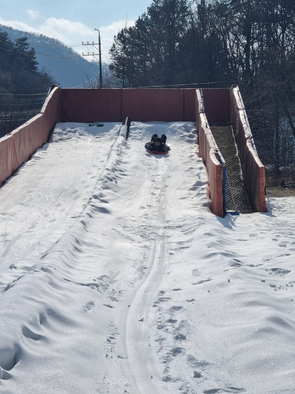 괴산캠핑장 아이뜰관광농원 눈썰매 캠핑장
