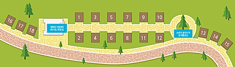 청도군 자전거공원 캠핑장 배치도 1