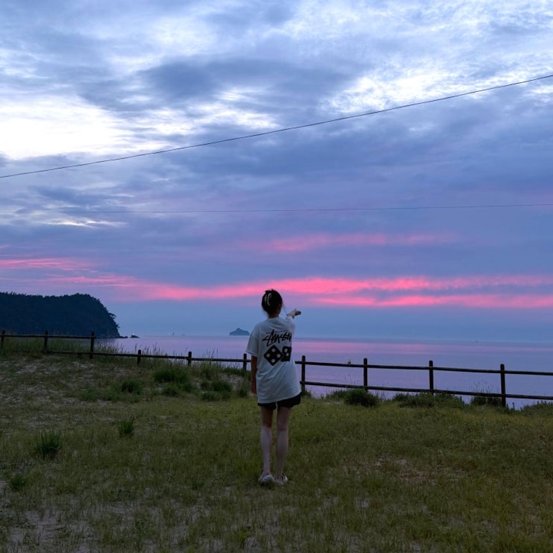 [태안] 폭염 캠핑(그늘X, 타프 X) 캠프해놀 B5 사이트