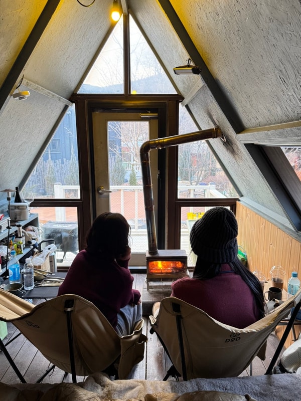 천안•부싯돌캠핑•화목난로 요리•2번 오두막