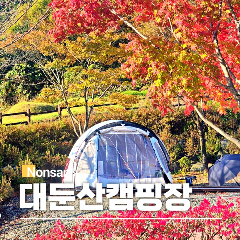 충남 논산 대둔산 수락캠핑장 가을 단풍 자리배치도 예약...