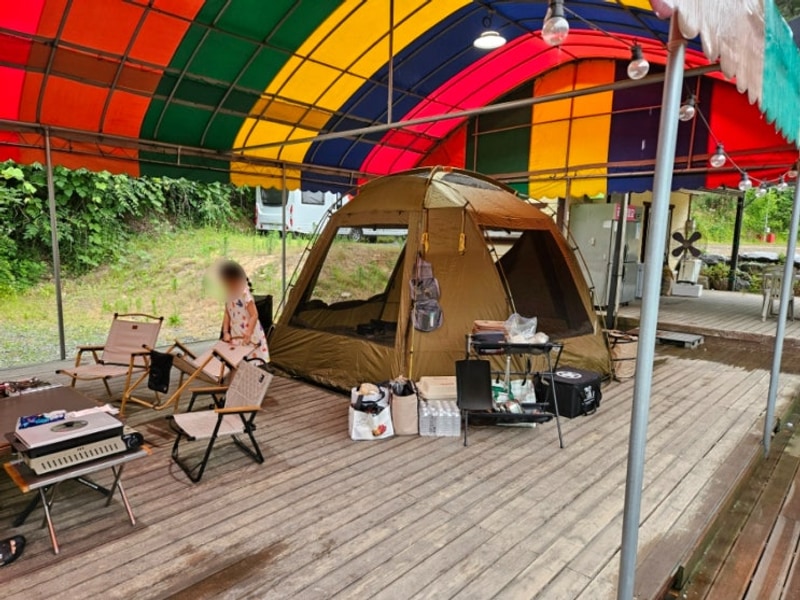 [괴산]#캠핑32#/괴산 모래재 캠핑장 1캠프 천막데크4번 사이트...