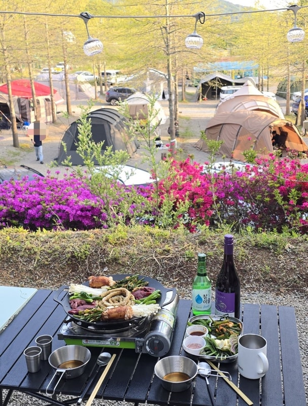 충남 예산 수덕사 근처 수덕캠핑장 B6 사이트 뷰 명당 / 관리...