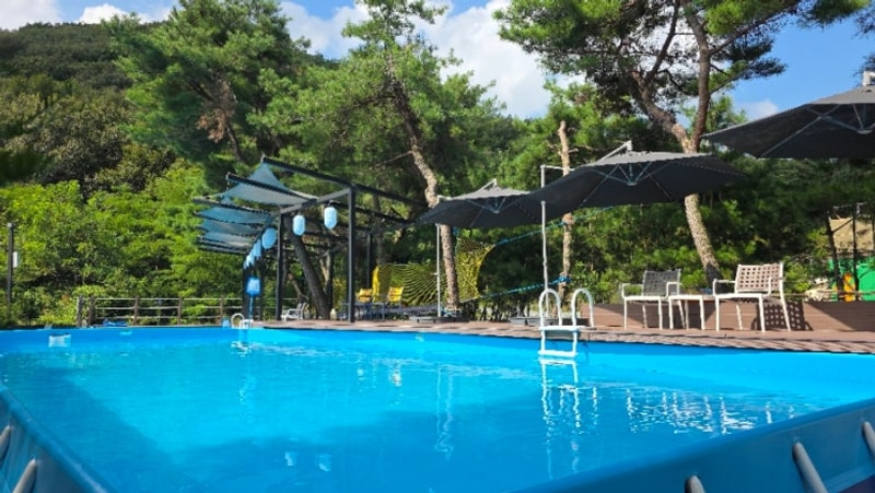 안성 키즈캠핑장 캠프그라운드 화우 개별샤워실 수영장...