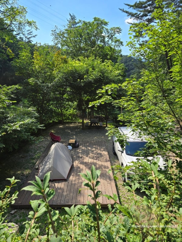 인제 하추자연휴양림 야영장 이용후기, 독립된 공간과 시원한...