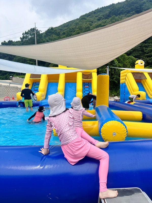 경주 계곡 캠핑장 산내캠핑일기 키즈 수영장 물놀이