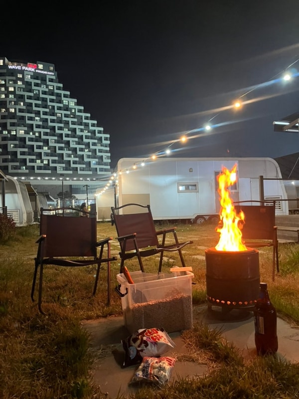 시흥 웨이브파크 카라반 1등으로 데뷔