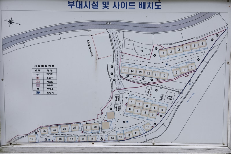 청도 힐링 오토캠핑장 배치도 1