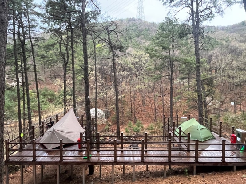 화성 무봉산 자연휴양림 자전거캠핑