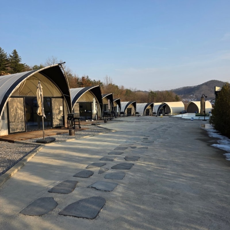 [청양] 리썸글램핑, 겨울 히노끼탕 후기