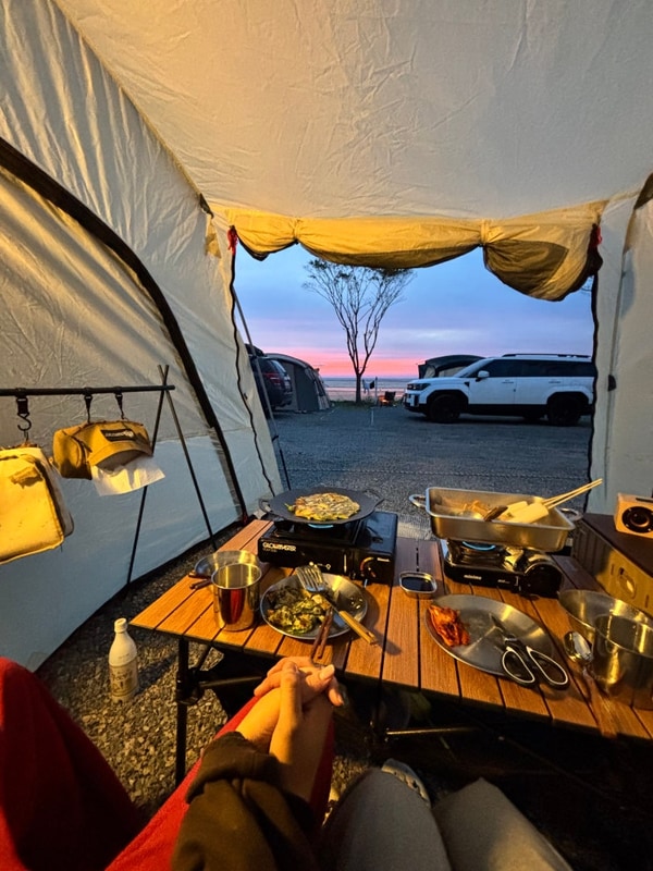 태안캠핑장 추천 조개잡이 해루질 가능! 신두57 캠핑장