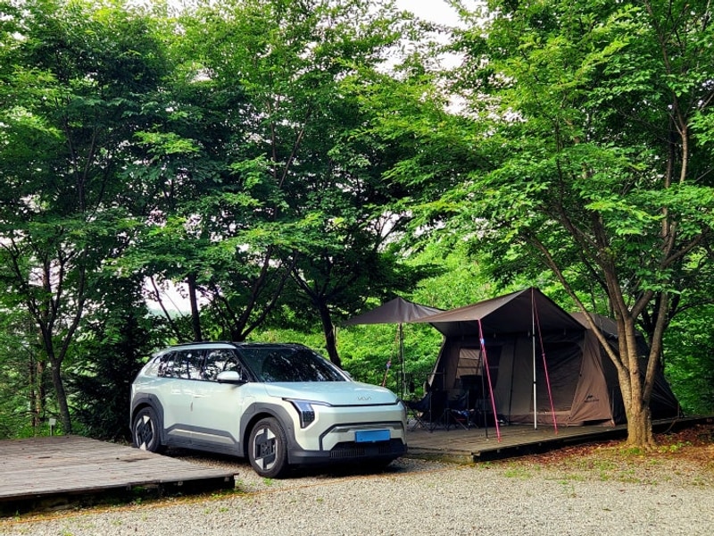 세번째 캠핑 무더웠던 여름캠핑 강원도 홍천 산으로 캠핑장...