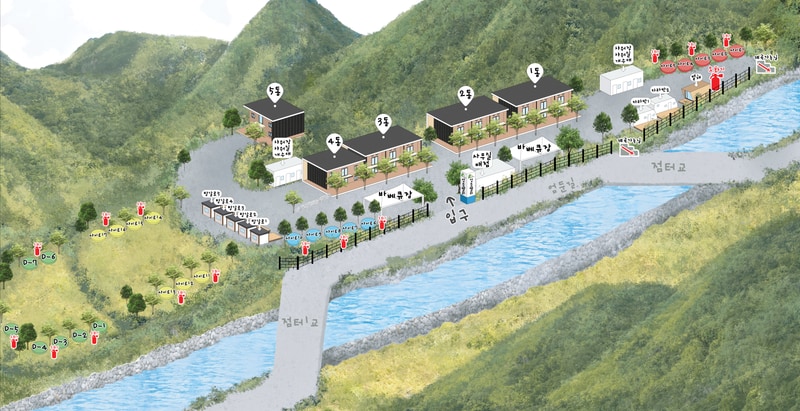 영월 엄둔밸리 계곡캠핑장 배치도 1