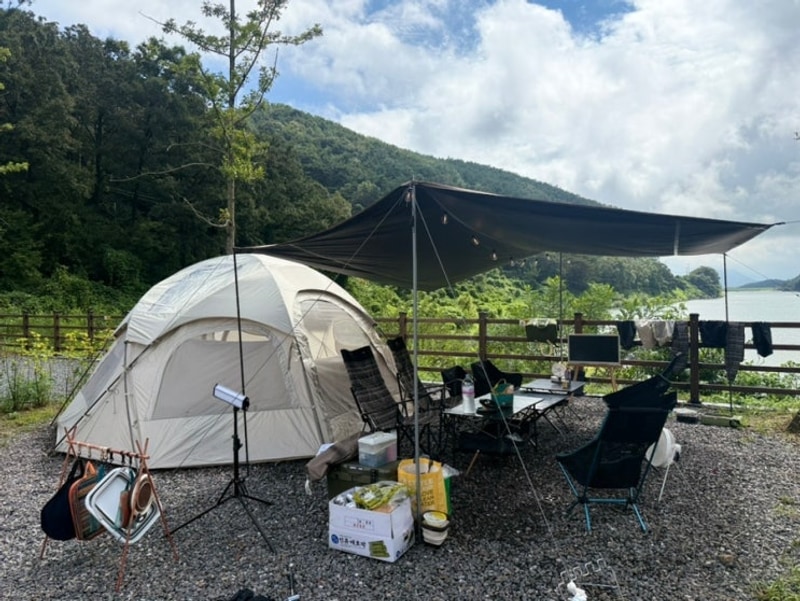 [순창 캠핑여행] 강천산 오토캠핑장 솔직 후기️ 비 오는 날...