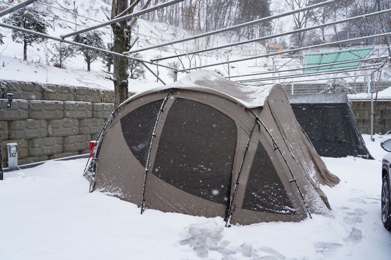 안성 캠핑장 ÷ 별숲캠핑장 폭설 폭우 캠핑