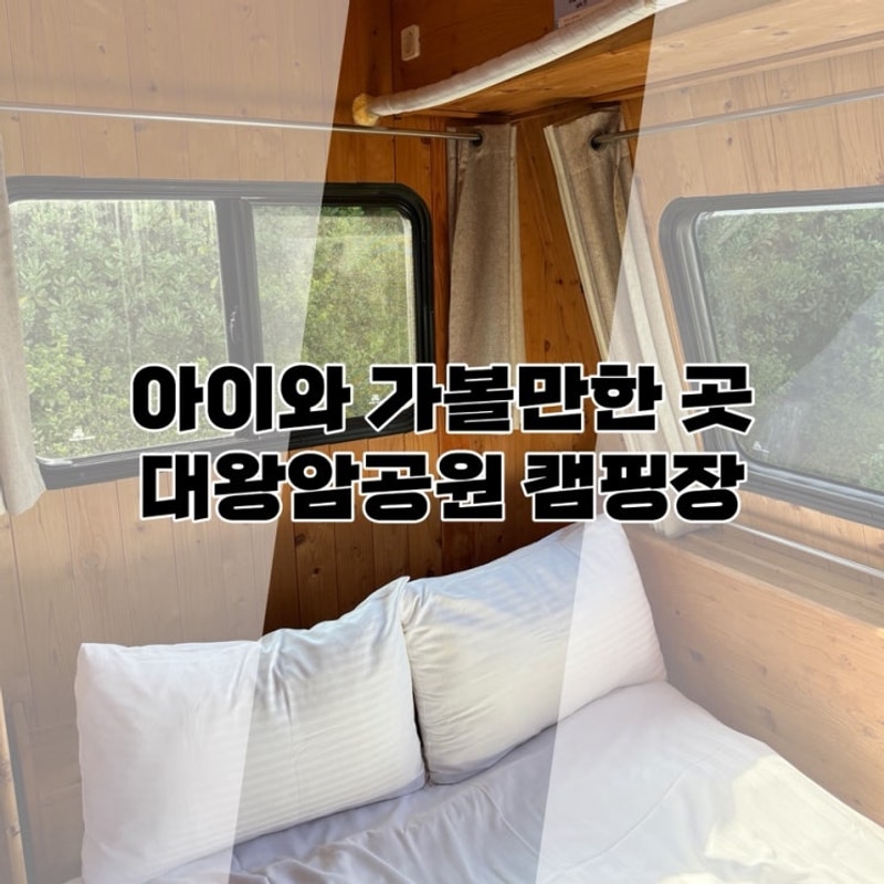 아이와 가볼만한 곳 대왕암공원 캠핑장 캐라반 후기