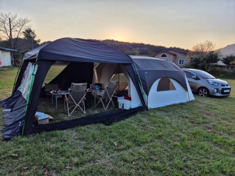 [충남 캠핑장] 옥산 호수 정원(진달래 관광농원) 캠핑장 후기