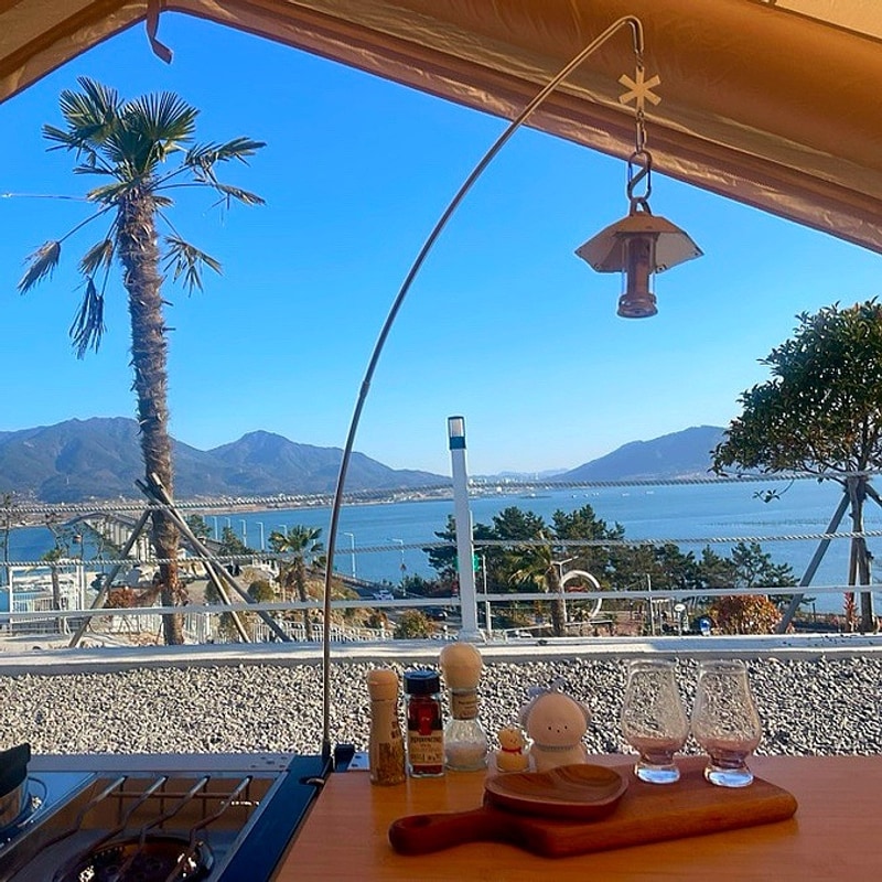 [경남 사천][캠핑] 겨울 새해맞이 여행 에이디디 캠핑장(B6사이트)