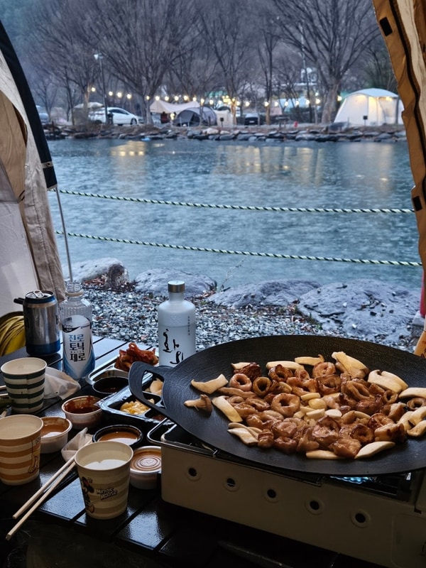 서울 근교 경기도 가평 유명산 밸리 캠핑장 후기 애견 동반...