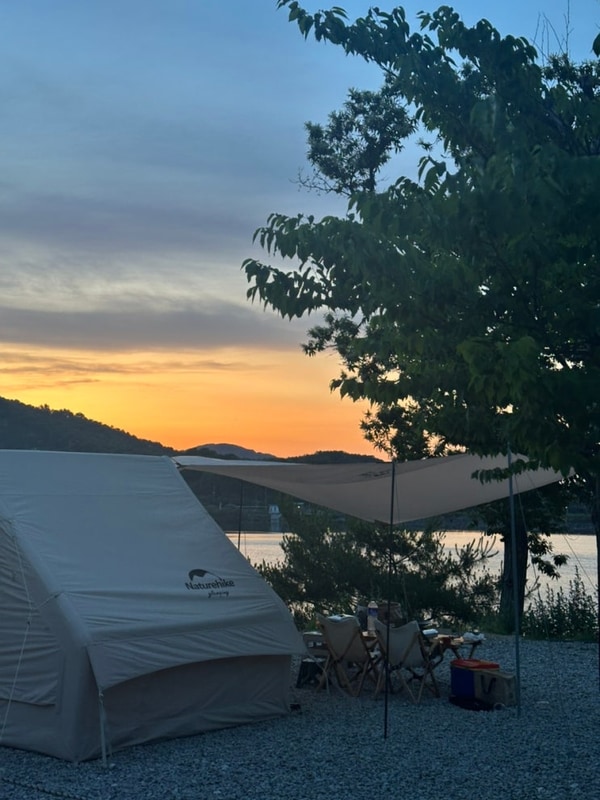 호수뷰 캠핑장 안성 히든캠프 B4 사이트 후기