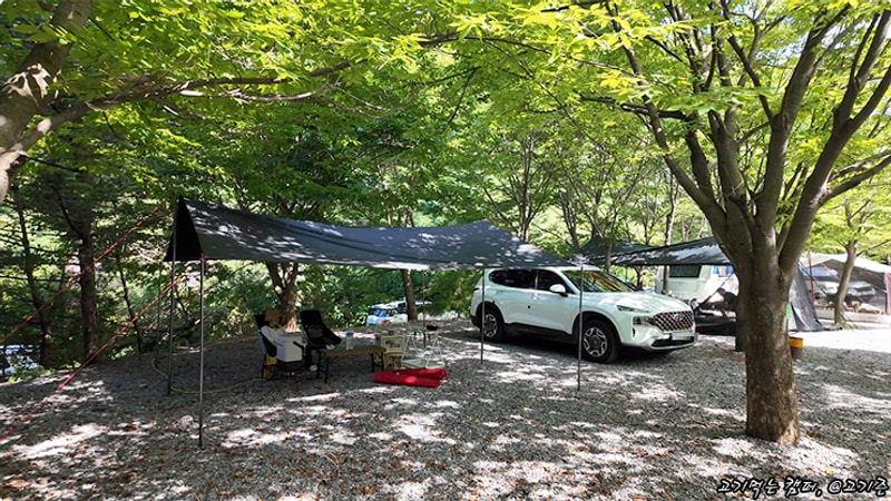 맑은 물소리와 함께한 부부 캠핑, 영월 길캠프