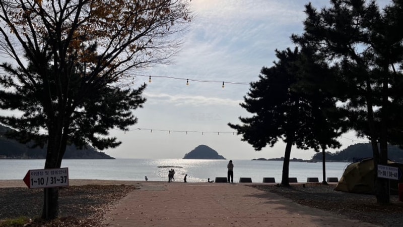 남해캠핑 상주은모래비치 캠핑장 B-33 바다구경 맘껏