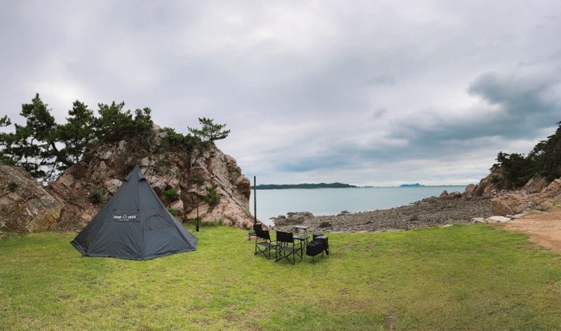 서산 벌천포캠핑장 s구역 플렉스 잔디 오션뷰