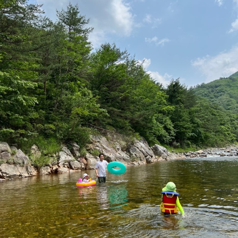 기록 :) 법수치 계곡에서의 즐거운 한때, 양양 우리들 캠핑장