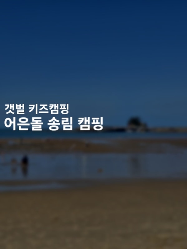태안 갯벌이 있는 키즈캠핑장 추천 어은돌 송림 캠핑장