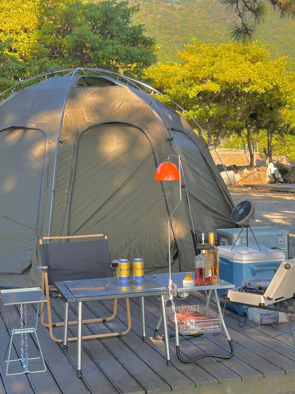 전라남도 고흥 나로힐링캠핑장 6번+전체 사이트 가을캠핑...