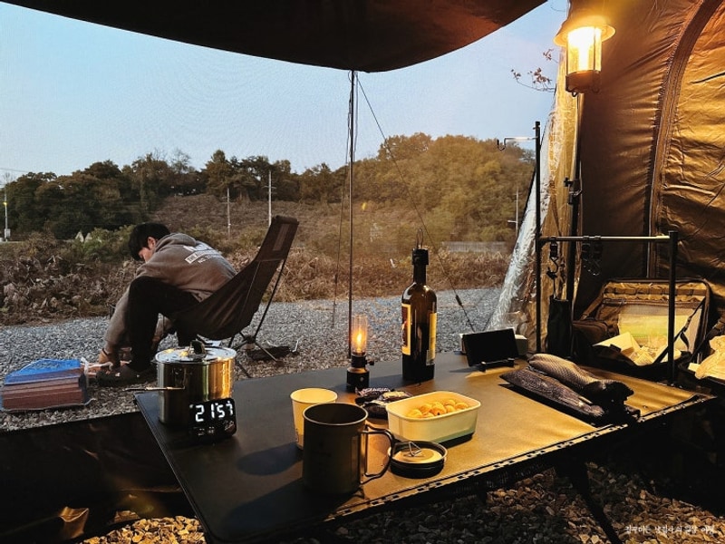 파주 캠핑장 초보의 동계 겨울캠핑 (천지연캠핑장 14-1 사이트)