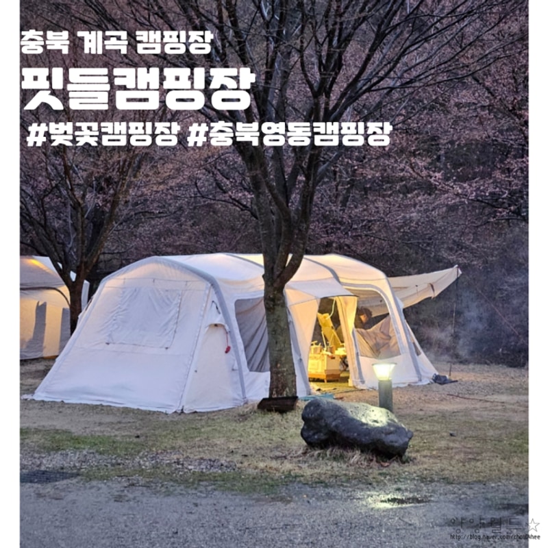 충북 계곡 캠핑장 영동 핏들캠핑장 대구근교벚꽃캠핑