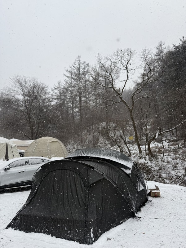 #12 열두번째캠핑 :: 양평숲 비룡캠핑장/ 눈이 펑펑 내렸던...