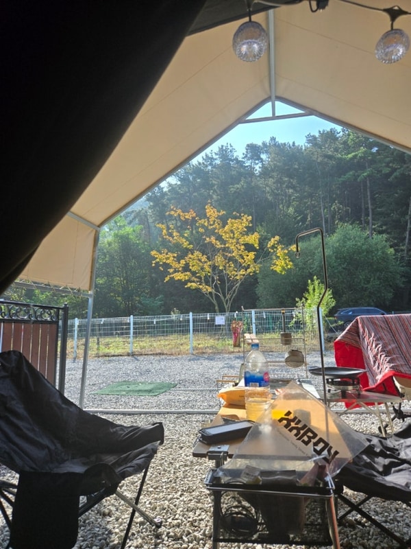 [용인캠핑] 휴캠핑장_타프설치존_거품놀이