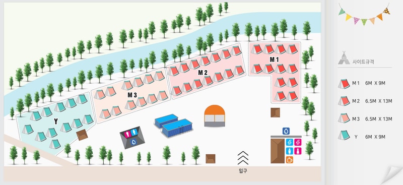 써니밸리오토캠핑장 배치도 1