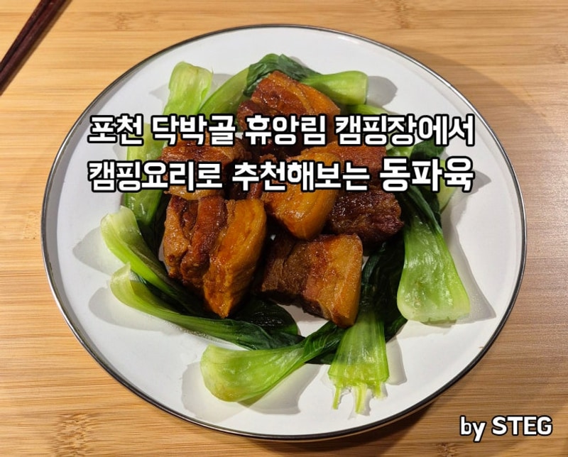 캠핑요리 동파육 간단 레시피! 포천 닥박골 캠핑장 후기