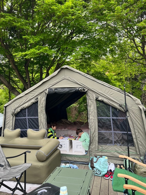 경기 파주 jb캠핑하우스] 가족캠 추천 잔디D동 에서 전세내고...