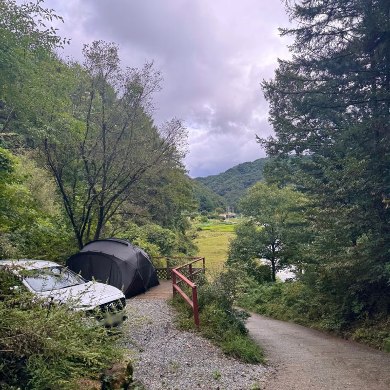 홍천높은터캠핑장 | 52번째... 흐르는 계단식 프라이빗 캠핑장