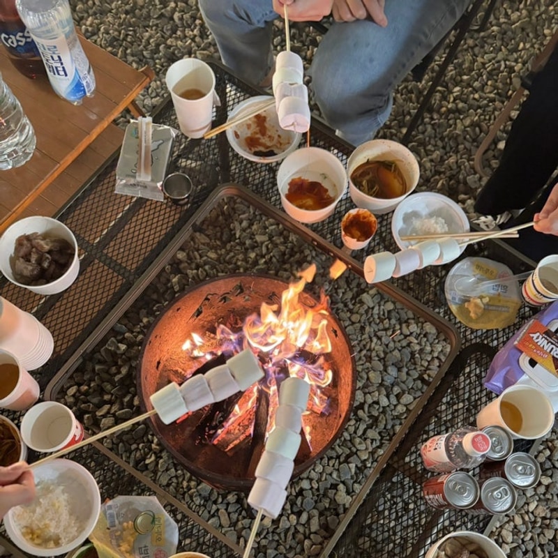 비 오는 날 글램핑 도전 / 공주 히어위고글램핑&바베큐 ️