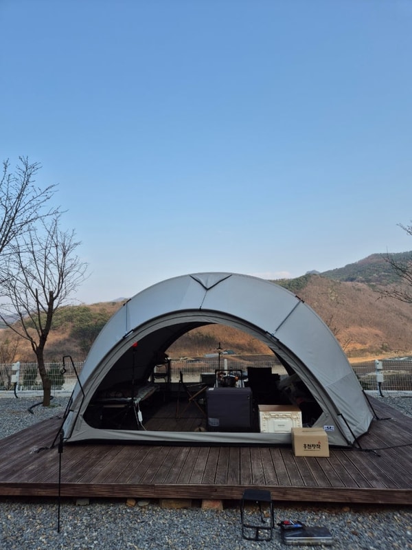 4월말 벚꽃캠핑. 영월 강별캠핑장