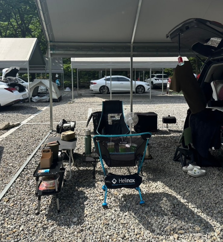 남양주 계곡 캠핑장 수동가족쉼터/ 시원했던 한여름 타프존 차박