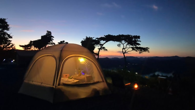 [캠핑]  전북 정읍 호수뷰 풍경소리캠핑장