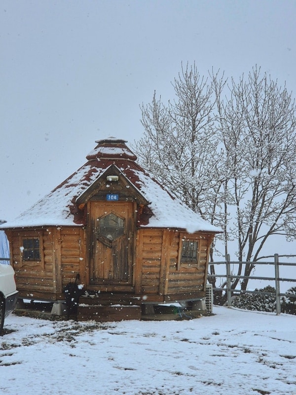 밀양 얼음골캠핑장 : 캠핑 사이트 & 방갈로에서 부모님과 함께한...