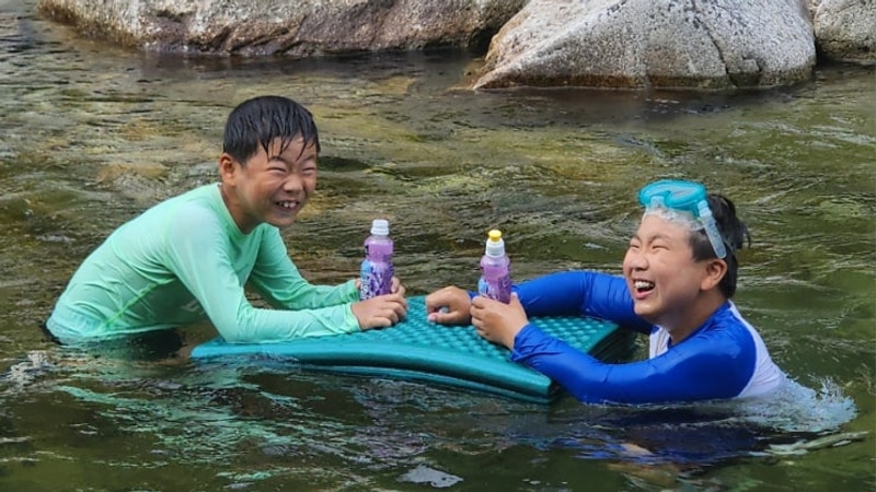 함양 용추오토캠핑장 T27... 물놀이장, 용추계곡물놀이)