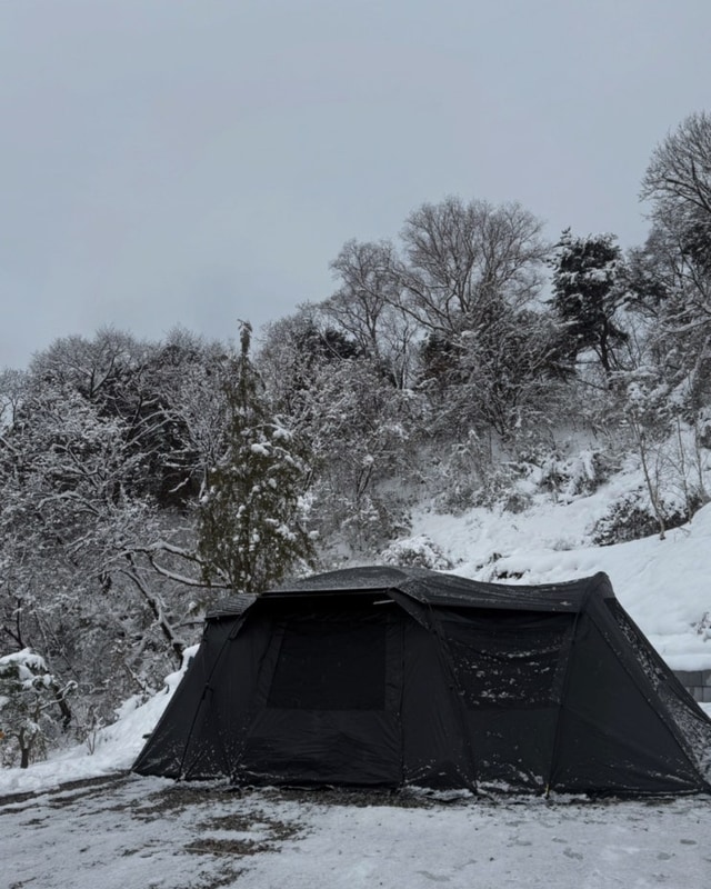 충주 마운틴뷰 재오개 캠핑장 겨울 설중캠!